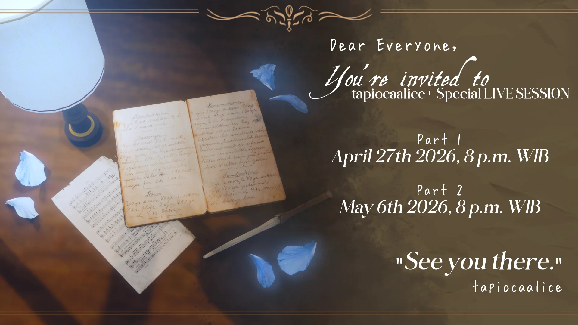 Surat Undangan Live Session tapiocaalice